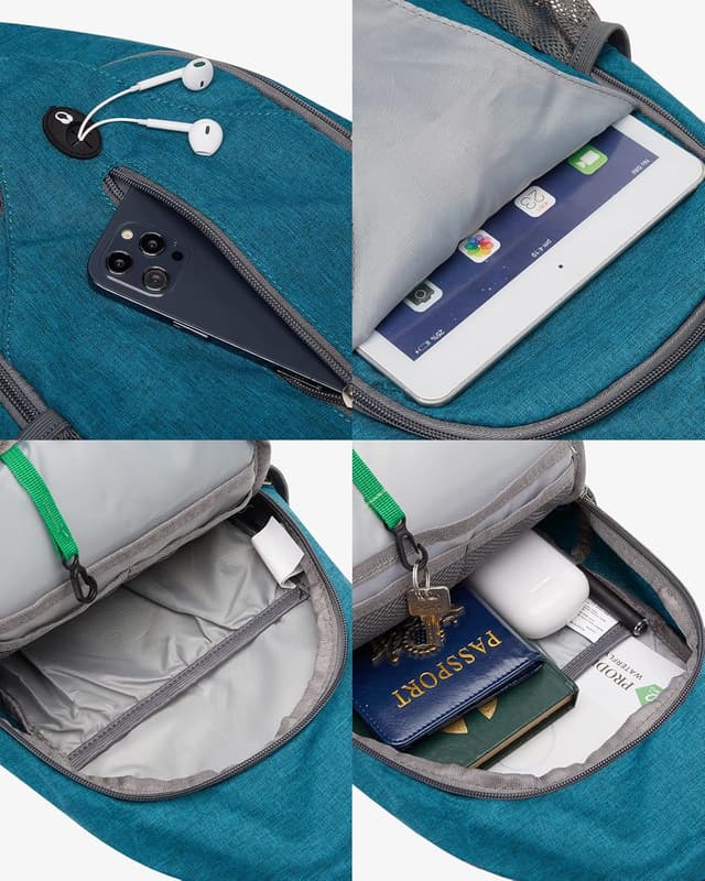 Detalle de WATERFLY Sling Rucksack Sling Bag – Brusttasche mit verstellbarem Rucksackgurt zum Wandern