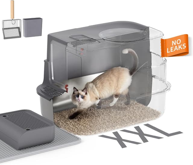 Thumbnail 3 de Stainless Steel Cat Litter Box with Lid