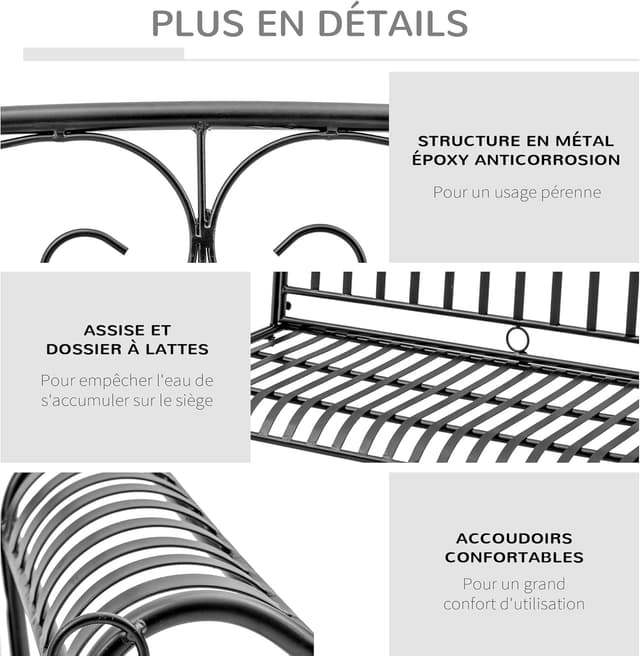 Thumbnail 4 de Outsunny Banc suspendu 137 cm