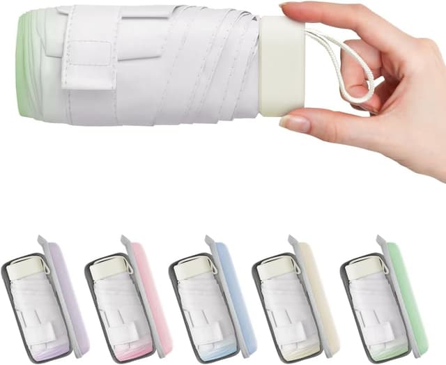 Detalle de Aolso Mini Ombrello pieghevole da viaggio ultraleggero con UPF 50+