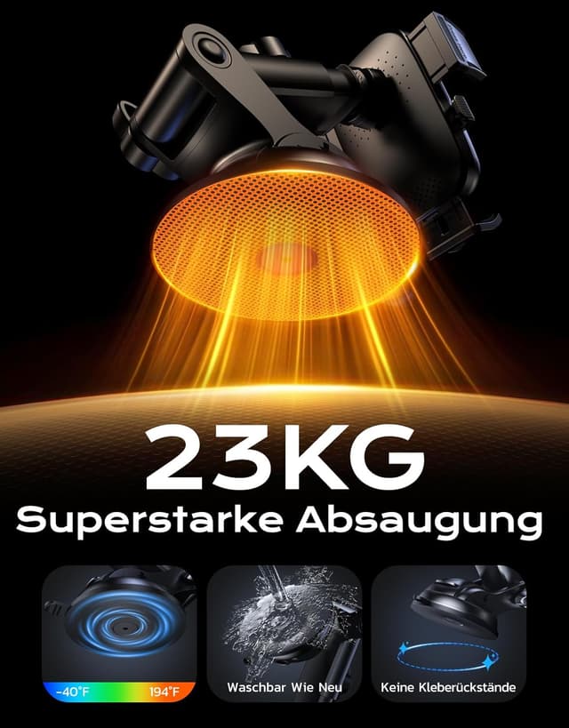 Detalle 2 de Mohard 15W Schnellladen Handyhalterung Auto