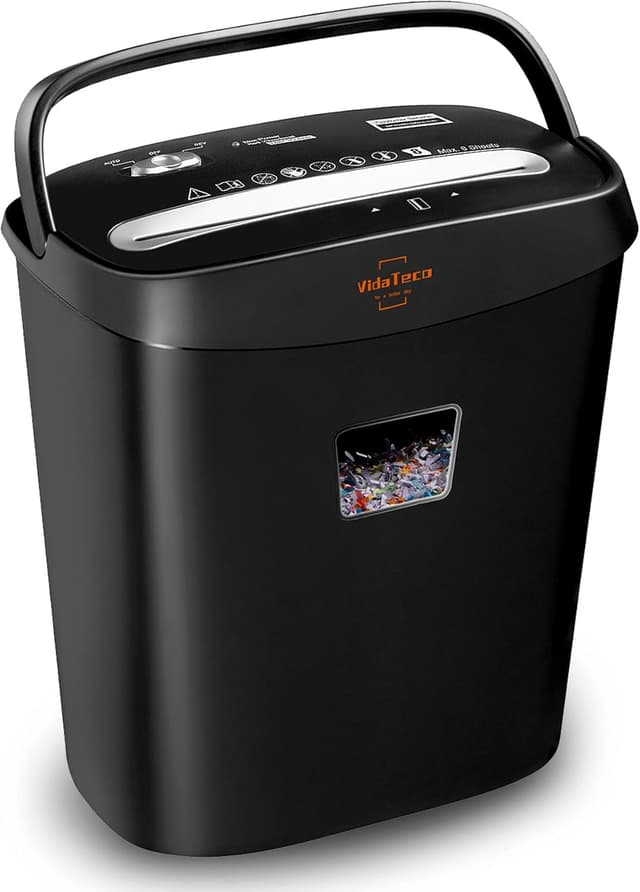 Detalle de VidaTeco Cross-Cut 8-Sheet Shredder