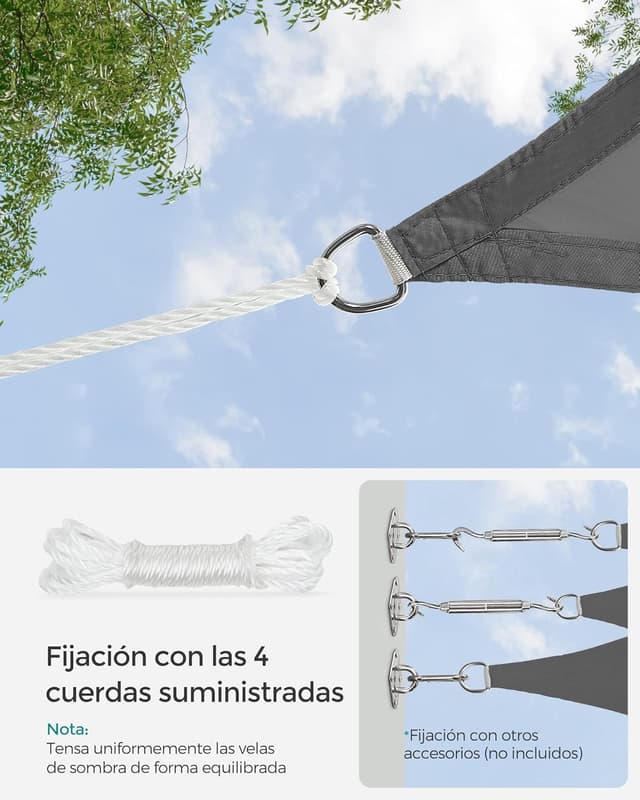 Thumbnail 6 de SONGMICS vela de sombra 3x4 m