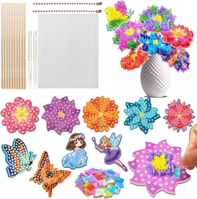 Detalle de JRD&BS WINL Poke-in Flower Bouquet DIY craft kit for kids (age 3+)