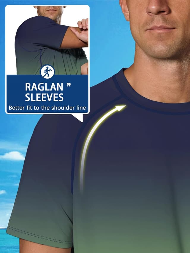 Detalle de Men’s UPF 50+ Long Sleeve Fishing Shirts Rash Guard (1 or 3 Pack)