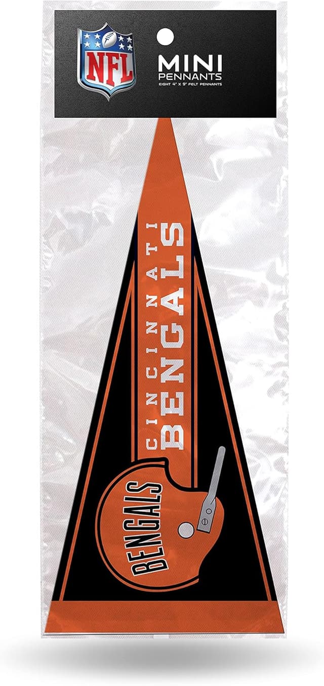 Detalle de Rico Industries NFL Football Retro Felt Mini Pennant Team Set (8 Pieces, 4" x 9")