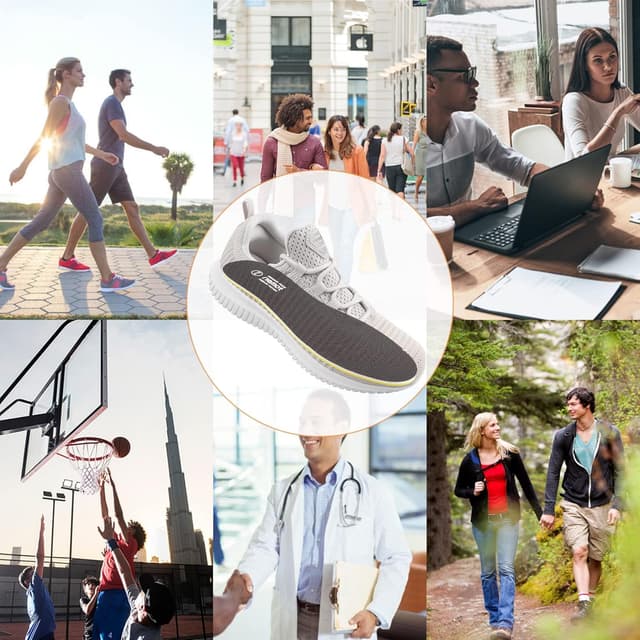 Detalle 2 de riemot Memory Foam Einlegesohlen (Damen & Herren) – Komfort-Schuheinlagen für Sneaker, Stiefel und Sport