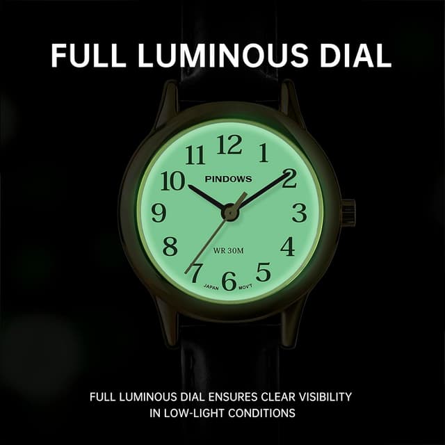 Thumbnail 4 de PINDOWS Minimalistische Uhr für Damen, Gold, 24 Uhr