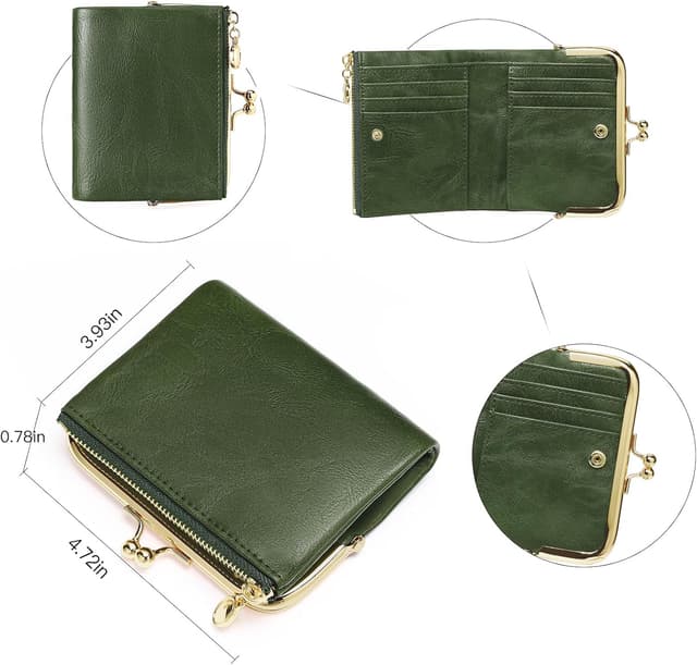 Detalle 2 de FALAN MULE Small compact leather purse RFID