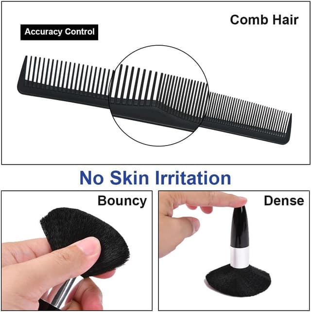 Detalle de AYBUY mantellina per taglio capelli bambini con pettine e spazzola (collo regolabile) – Blu