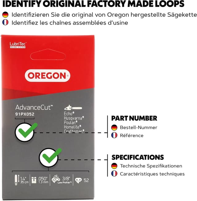 Thumbnail 3 de Oregon AdvanceCut 91PX052E 52‑link saw chain for 14" chainsaw