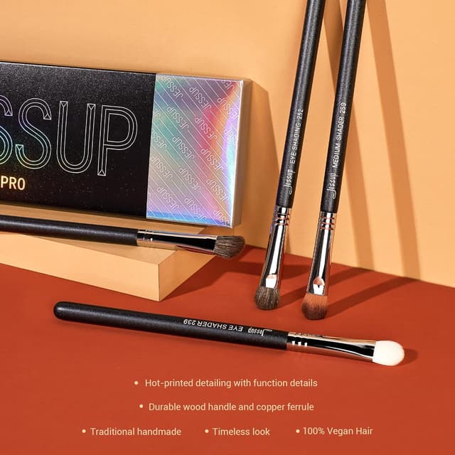 Thumbnail 6 de Jessup – Set de 12 pinceaux pour maquillage des yeux (fard à paupières), noir T339