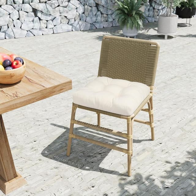 Thumbnail 6 de PrimepatiO Outdoor Garden Chair Cushions Set of 2 (8cm thick, waterproof) – Beige 50 x 50cm