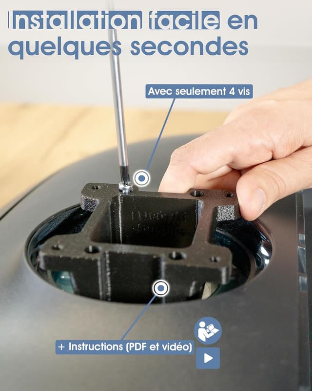 Detalle 2 de Adaptateur VESA 75x75 3IDEE pour Samsung Odyssey