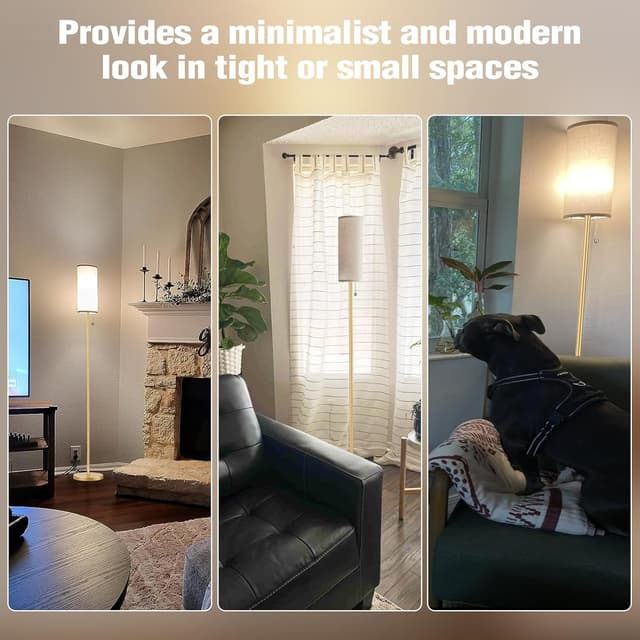 Thumbnail 4 de Aooshine Gold Floor Lamp 3 Colour Temperatures