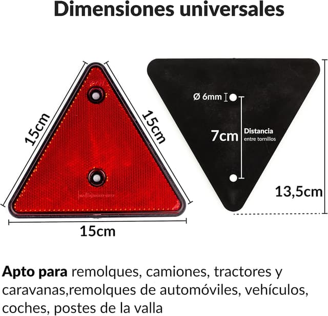 Thumbnail 4 de Upgrade4cars Catadioptrico Remolque Triangular 2x15 cm