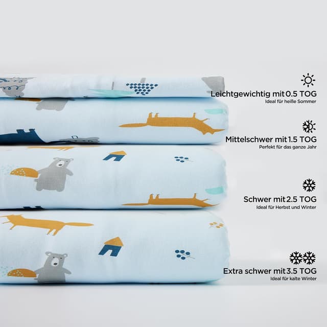 Thumbnail 6 de Duomiaomiao Sacco nanna con piedi (confezione da 2) 0,5 Tog in cotone leggero per bambini 6-12 mesi