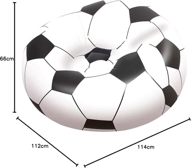 Thumbnail 2 de Bestway 75010 - Puff Inflable Balón de Fútbol