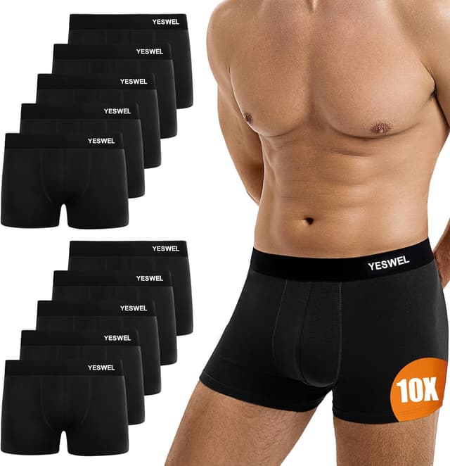 Imagen de YESWEL Boxers 10 Pack Cotton Retro Briefs en OfertitasTOP
