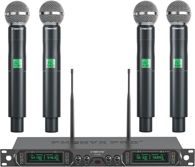 Detalle de Phenyx Pro PTU-5000-4H 260ft wireless microphone 🎤