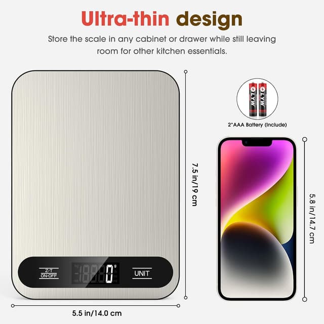 Thumbnail 4 de Mik-Nana Food Scale with LCD Display 22 lb Capacity 📏