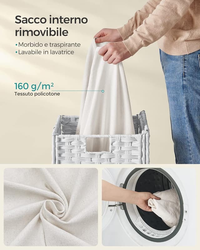 Thumbnail 6 de SONGMICS Cestino 90 L con coperchio