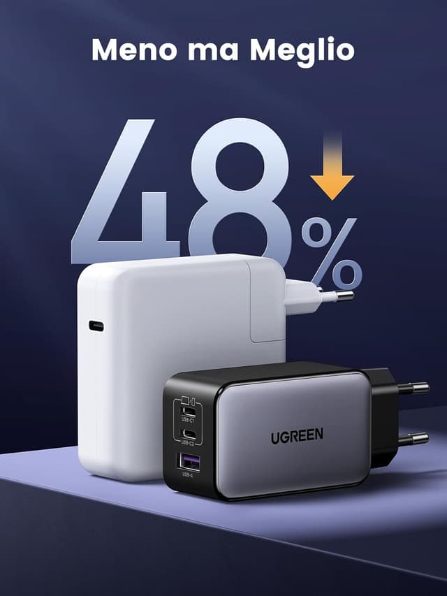 Thumbnail 5 de UGREEN Nexode 65W caricabatterie USB-C 3 porte ⚡