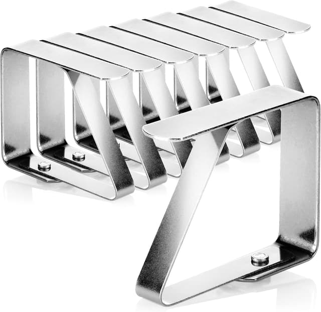 Imagen de com-four® Pinces à nappe inox 8x en OfertitasTOP