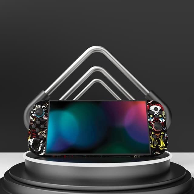 Detalle de playvital Full Set Protective Skins for Nintendo Switch 2 (Scary Party) – vinyl decal wrap, dock skin & hand grips