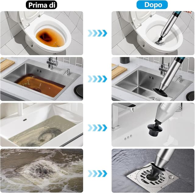 Detalle de NiC IS COCNG Pompa stura wc e lavandini a pressione con stantuffo ad aria compressa fino a 120 psi