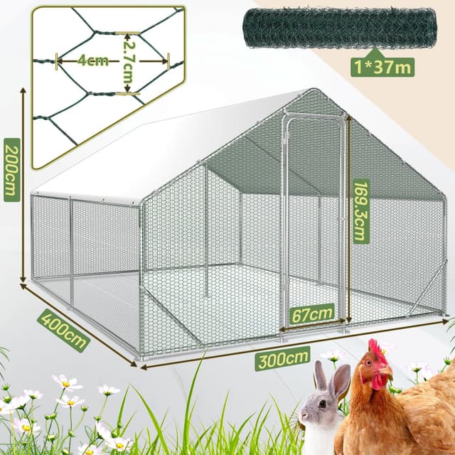 Detalle 2 de Sonnewelt Recinto para gallineros 3x6x2 m