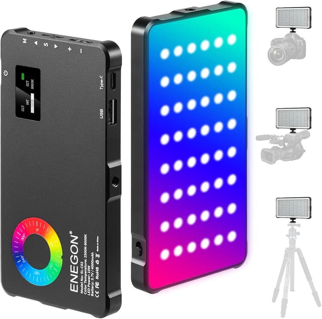 Imagen de ENEGON RGB Video Light 4000mAh pannello LED en OfertitasTOP