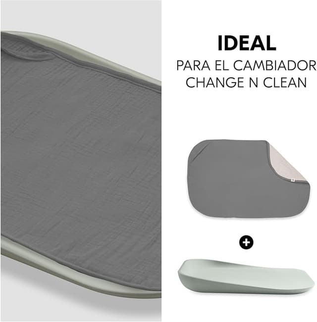 Thumbnail 5 de hauck Funda Cambiador Bebe 69x44 cm — Topper muselina y rizo