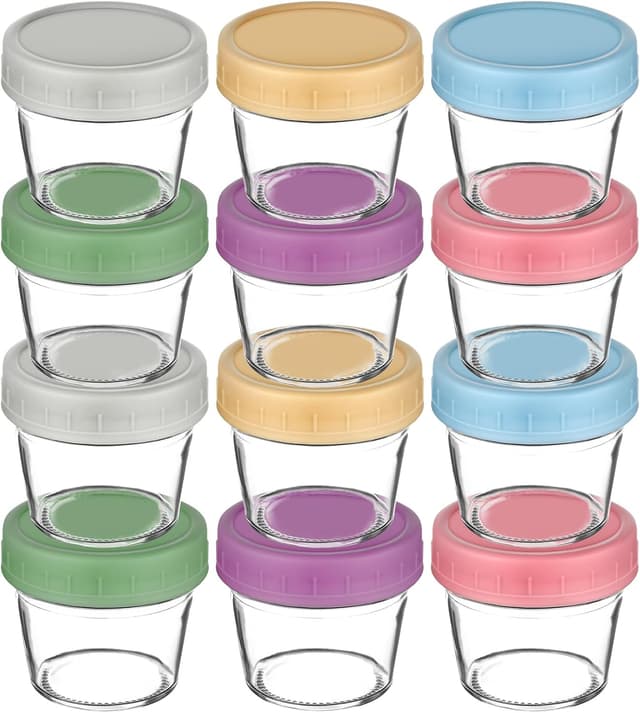 Imagen de Aolso Recipiente de Vidrio para Comida 12 piezas 100 ml en OfertitasTOP