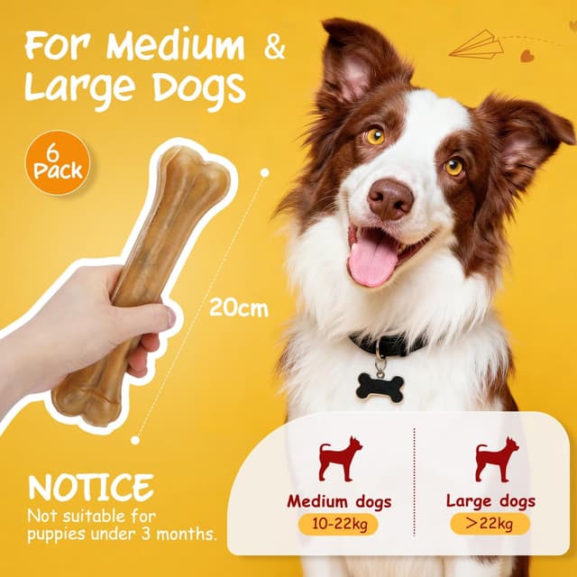 Detalle de Nobleza Os pressé pour chien 20 cm au goût bœuf (lot de 6)