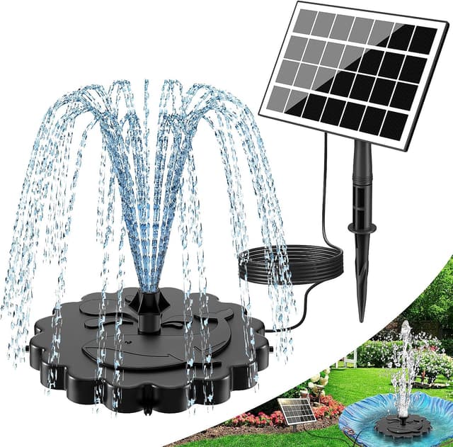 Detalle de SZMP 2-in-1 Solar Springbrunnen 2026 Upgrade – DIY Solarpumpe mit 3,5 W, abnehmbarem Sonnenkollektor und 8 Düsen
