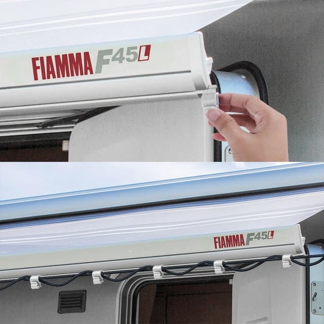 Detalle 2 de URAQT Lot de 20 crochets d’auvent pour camping-car et tente de camping (ABS, blanc)