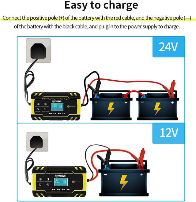Thumbnail 5 de HAUSPROFI 12V/24V 8Amp Battery Charger