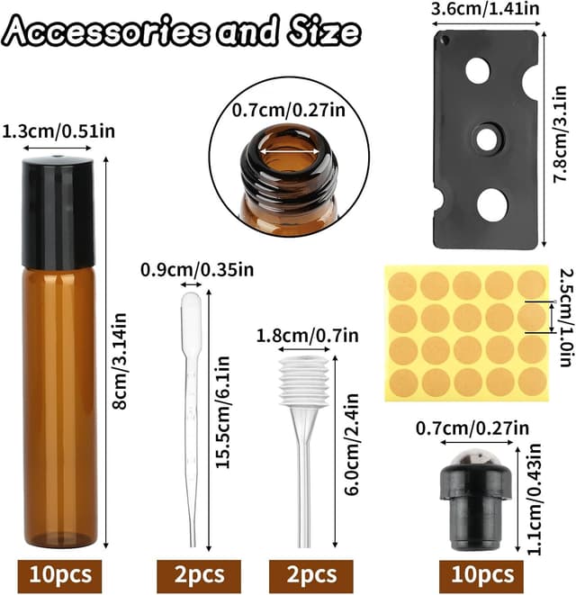 Detalle 2 de Ailvor Roll on Glasflaschen 10 Stück