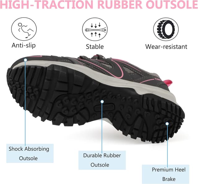 Detalle de Riemot scarpe trekking donna impermeabili 1 suola antiscivolo
