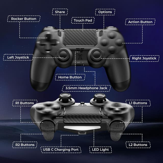 Detalle de Suoxiom Wireless Controller für P4 mit Bluetooth