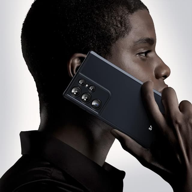 Detalle 2 de TOCOL 3 in 1 case for Samsung Galaxy S23 Ultra (6.8") with 2-pack flexible screen protectors — black matte, non-slip