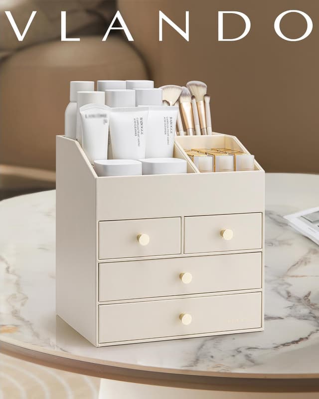 Detalle de VLANDO Make up Organizer 4 Schubladen đ