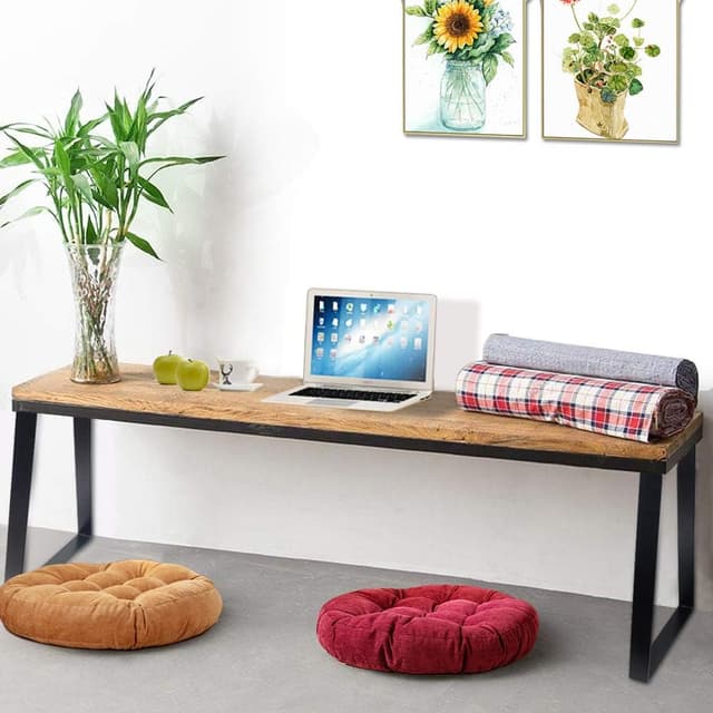 Detalle 2 de Signstek 16 inch black metal table legs (40cm) — modern DIY trapezoidal furniture legs