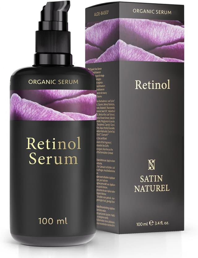 Detalle de Satin Naturel Sérum au Rétinol 100 ml : anti-âge, anti-rides et éclat pour le visage