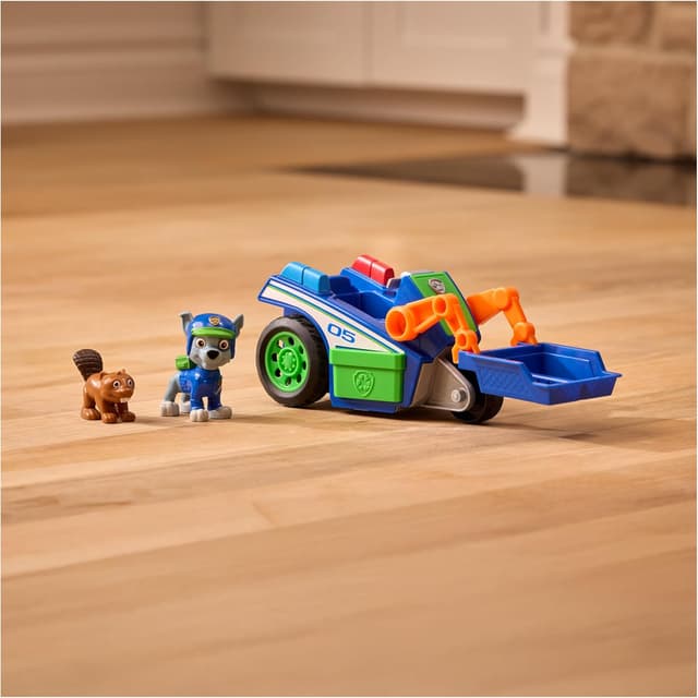 Detalle 2 de Paw Patrol La Pat’ Patrouille Rocky Mission Détectives : véhicule figurine Search & Rescue