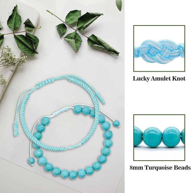 Detalle de 8 mm natürliches grünes Jade geflochtenes Armband – handgefertigt, verstellbar, Glücks- und Schutzsymbol