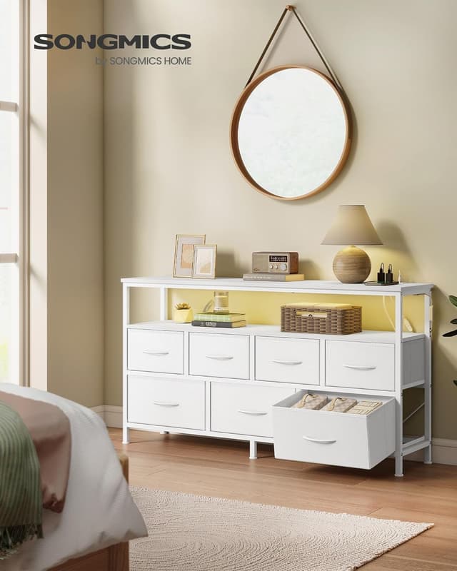 Thumbnail 2 de SONGMICS BELLAH Commode Chambre Moderne Blanc