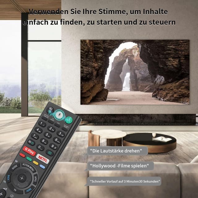 Thumbnail 6 de Gvirtue RMF-TX310E / RMF-TX220E Sprach-Fernbedienung für Sony Bravia Smart TV (Ersatz mit Mikrofon)