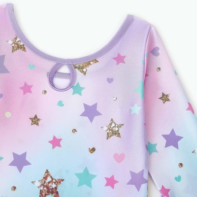 Detalle de Tstiti Gymnastics leotard for girls, long sleeve